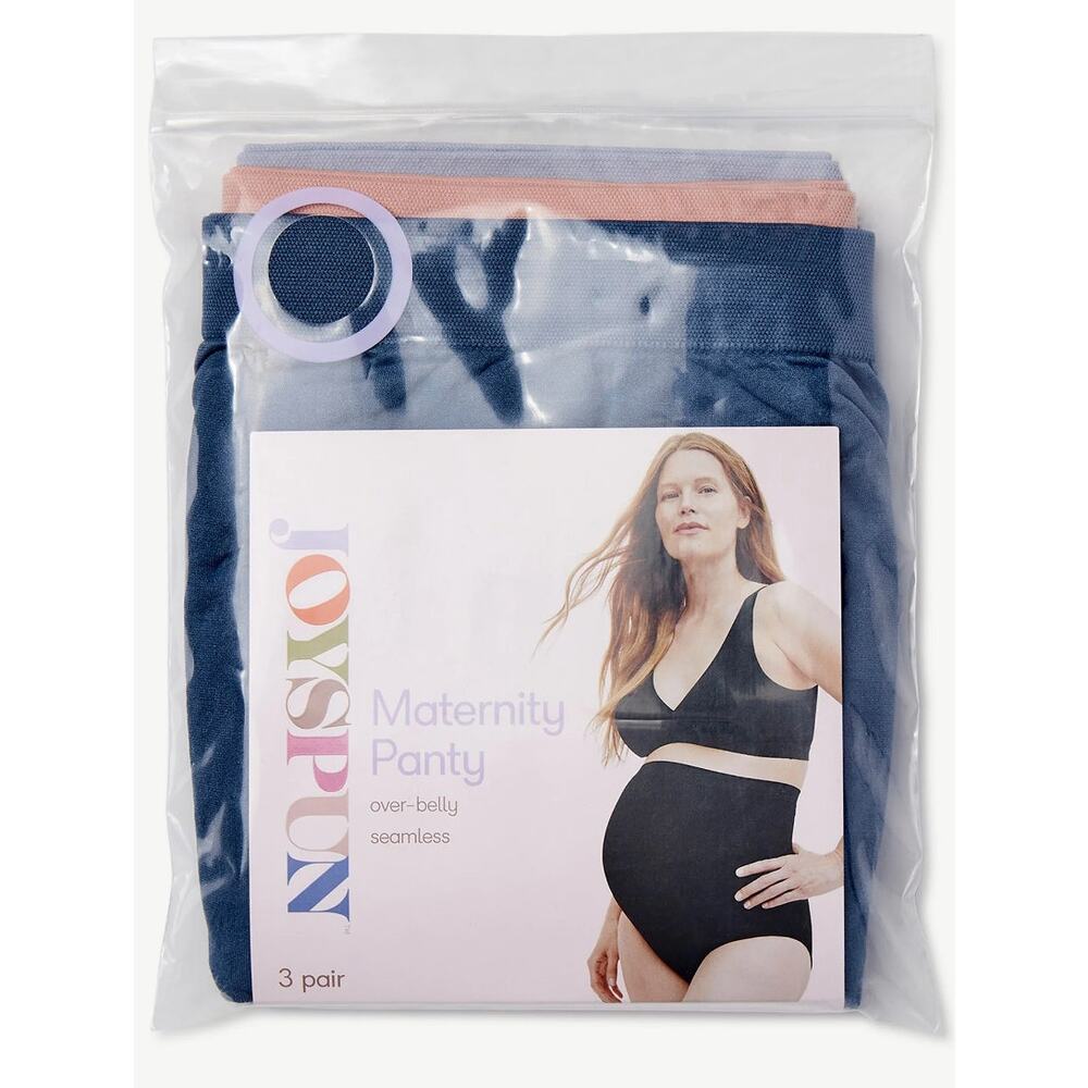 Joyspun S-M Women's Maternity Over the Belly Underwear 3-Pack Seamless Panty NWT